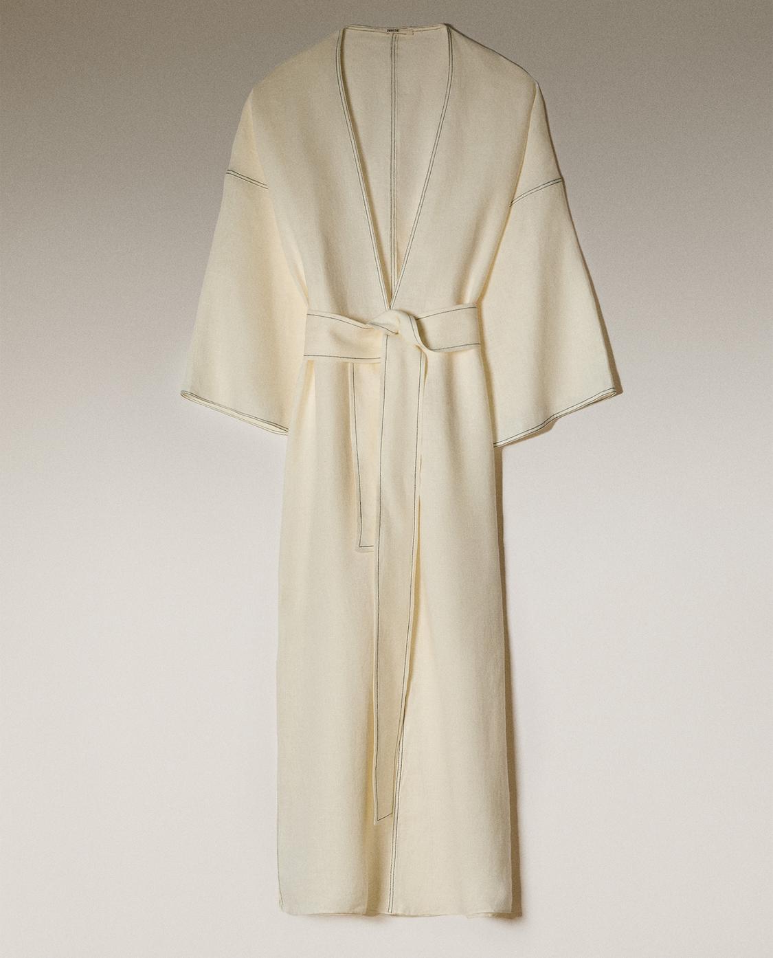 トップステッチ リネン ガウン | Zara Home 日本/Japan 