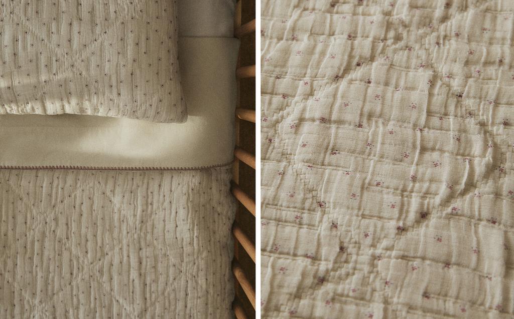 COUVRE-LIT ENFANT GAZE FLORAL COUVRE-LIT ENFANT GAZE FLORAL