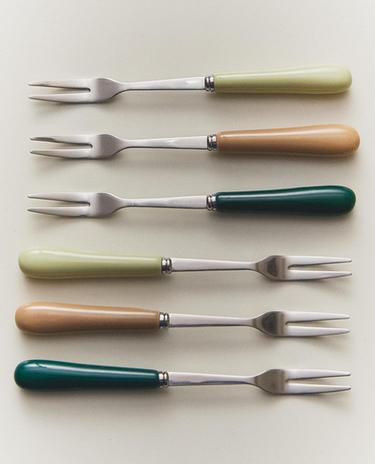 SET OF 6 SKEWERS WITH CERAMIC HANDLE