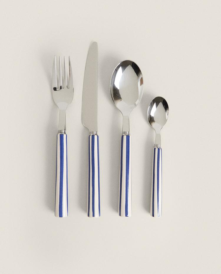 SET POSATE 4 PEZZI MANICO CERAMICA