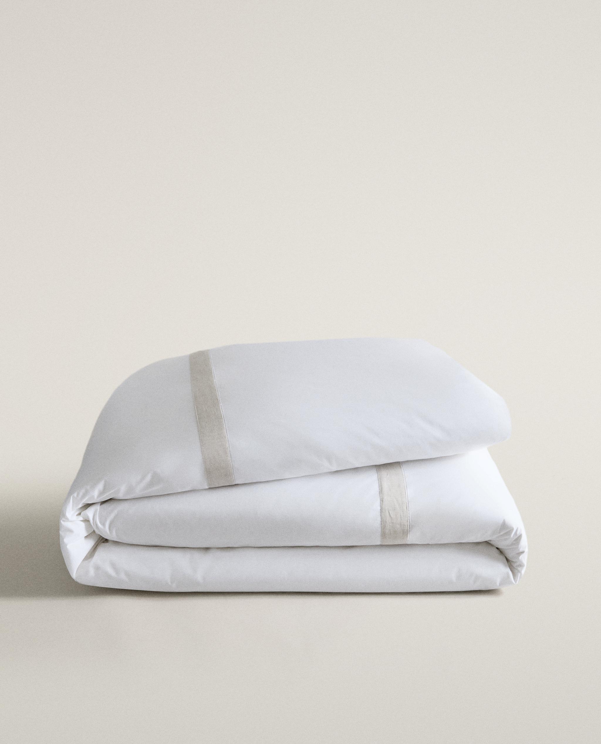 COTTON DUVET COVER WITH LINEN BORDER product thumbnail 10