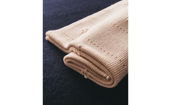 MANTA BEBÉ ALGODÓN CALADO