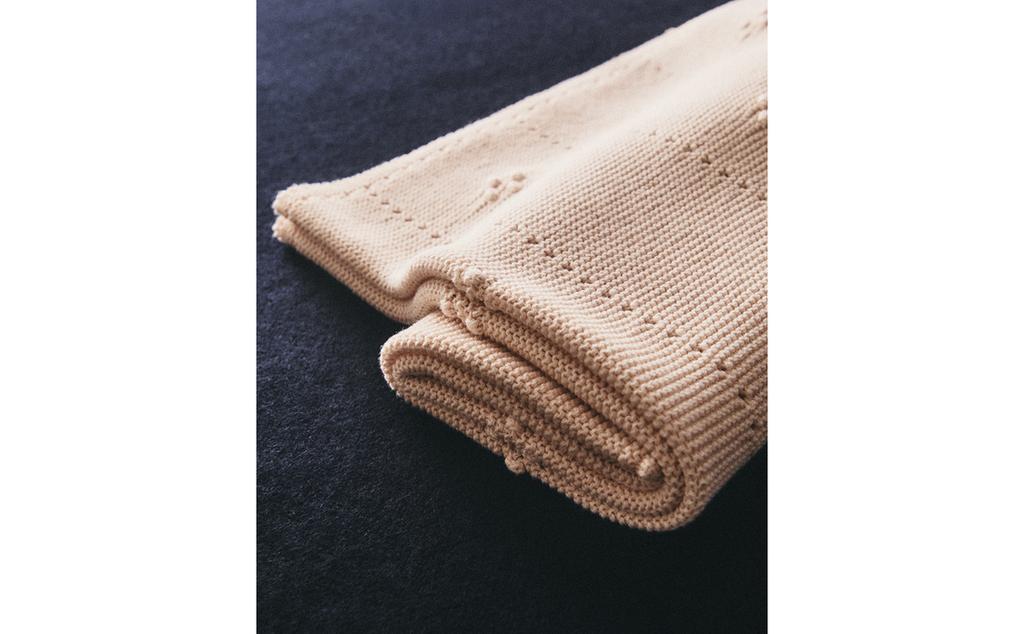 OPENWORK COTTON BABY BLANKET OPENWORK COTTON BABY BLANKET