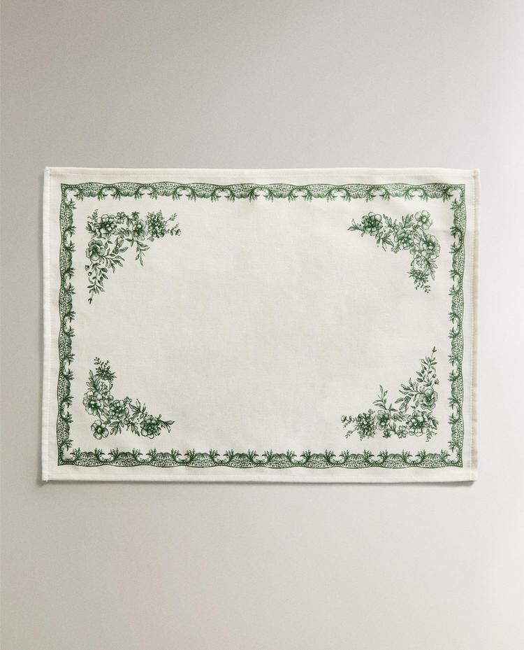 MANTEL INDIVIDUAL SATÉN ESTAMPADO