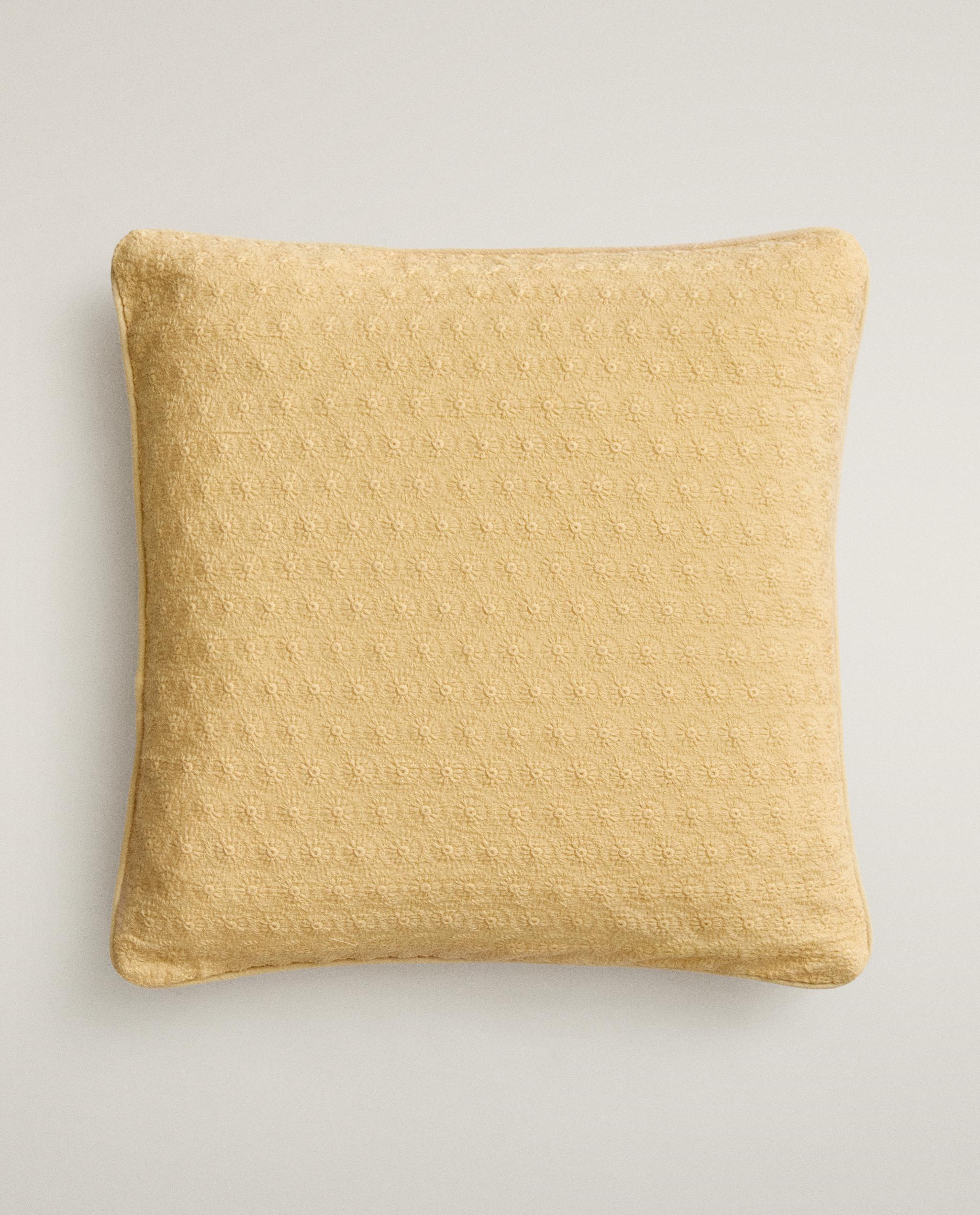 CUSHION COVER WITH FLORAL EMBROIDERY product thumbnail 9