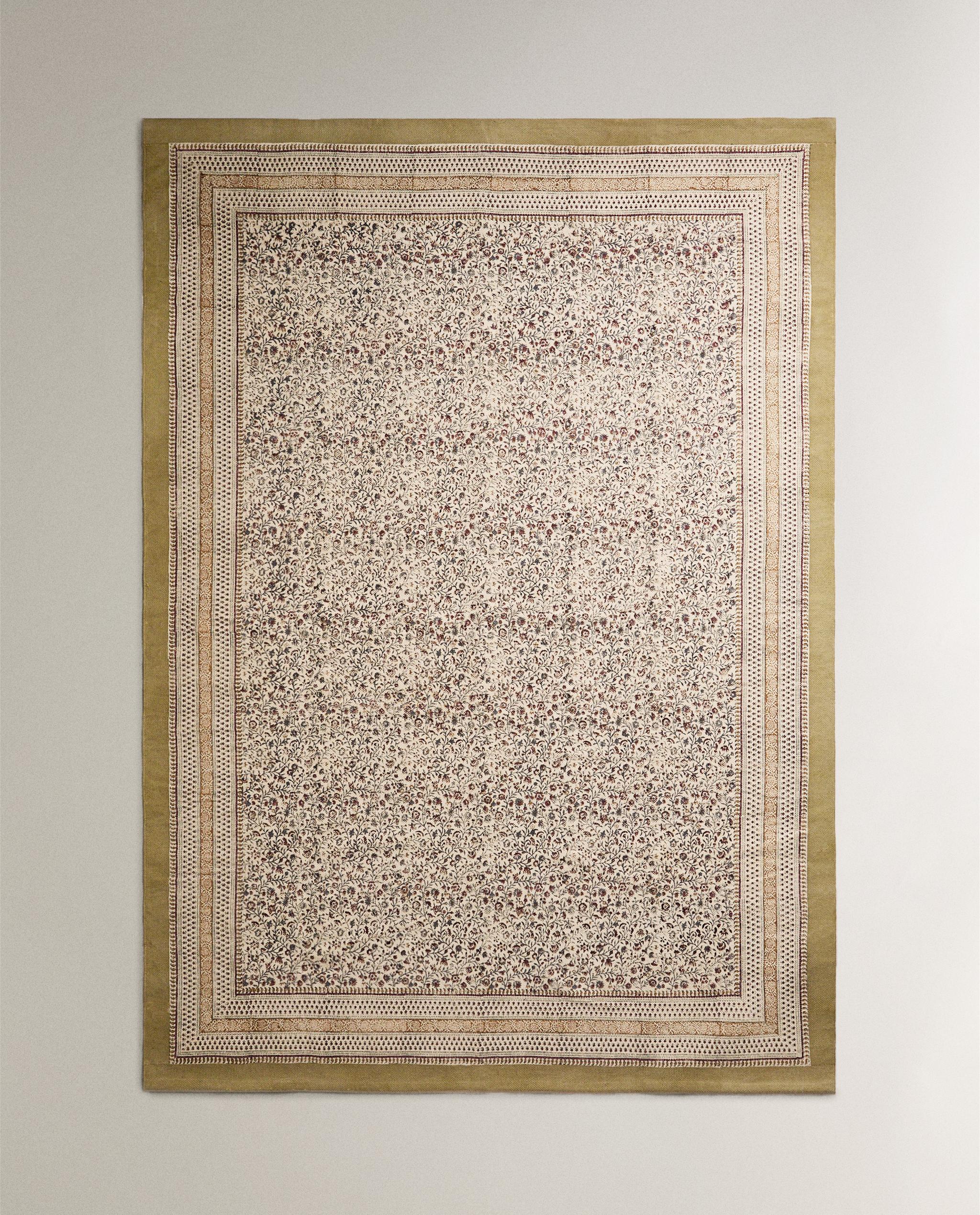 COTTON BLOCK PRINT RUG