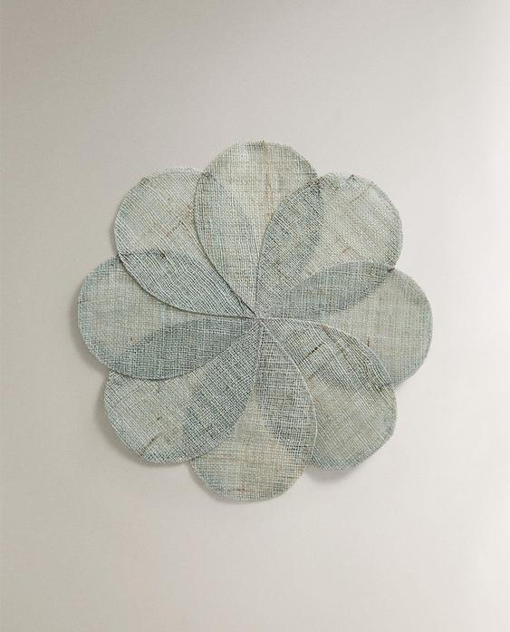 TISCHSET BLUMENMUSTER RAMIE TISCHSET BLUMENMUSTER RAMIE