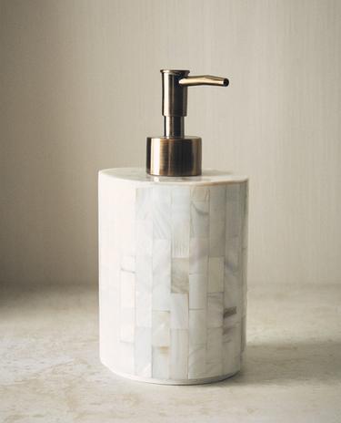 MOTHER-OF-PEARL SOAP DISPENSER