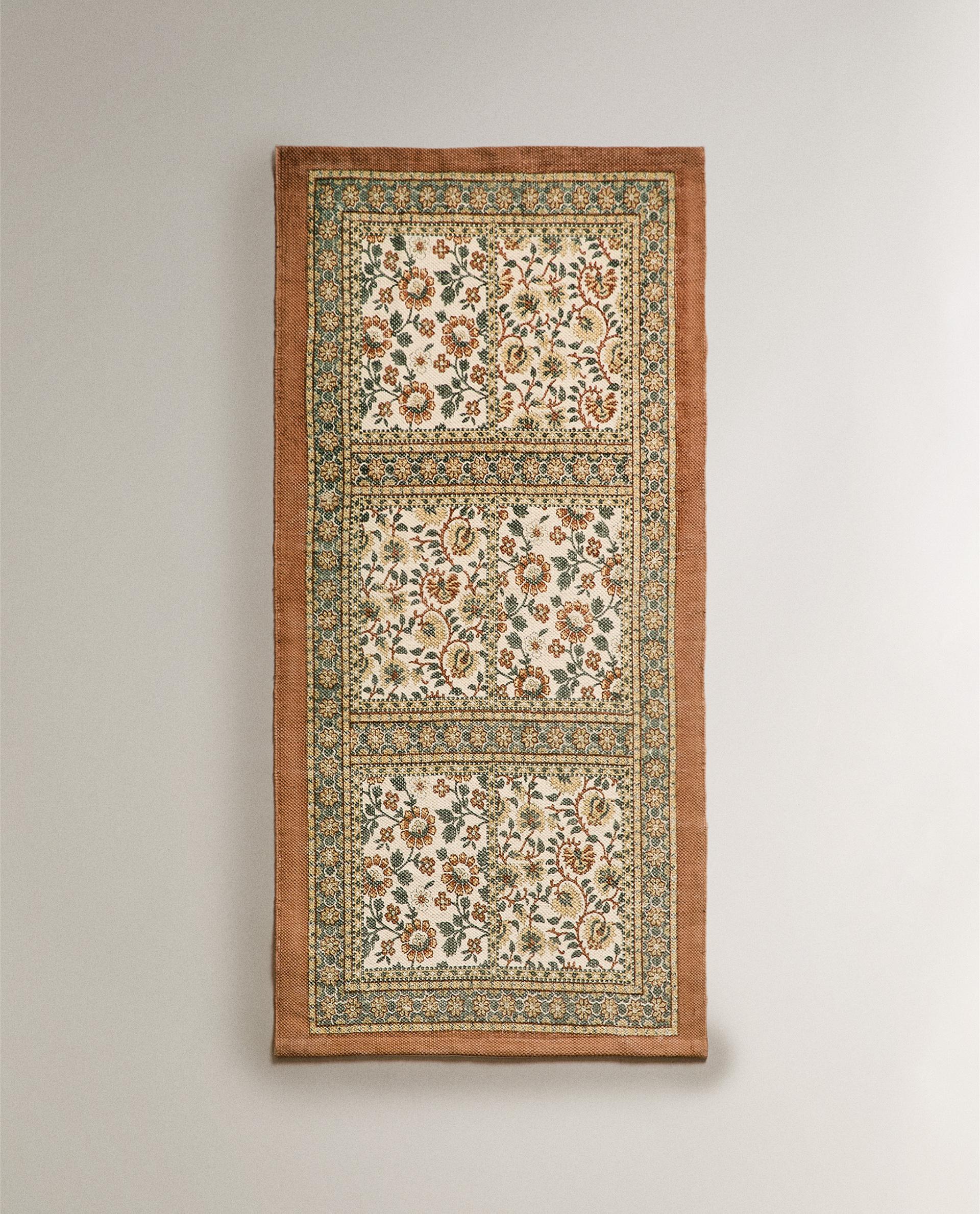 COLOUR BLOCK PRINT COTTON RUG product thumbnail 11