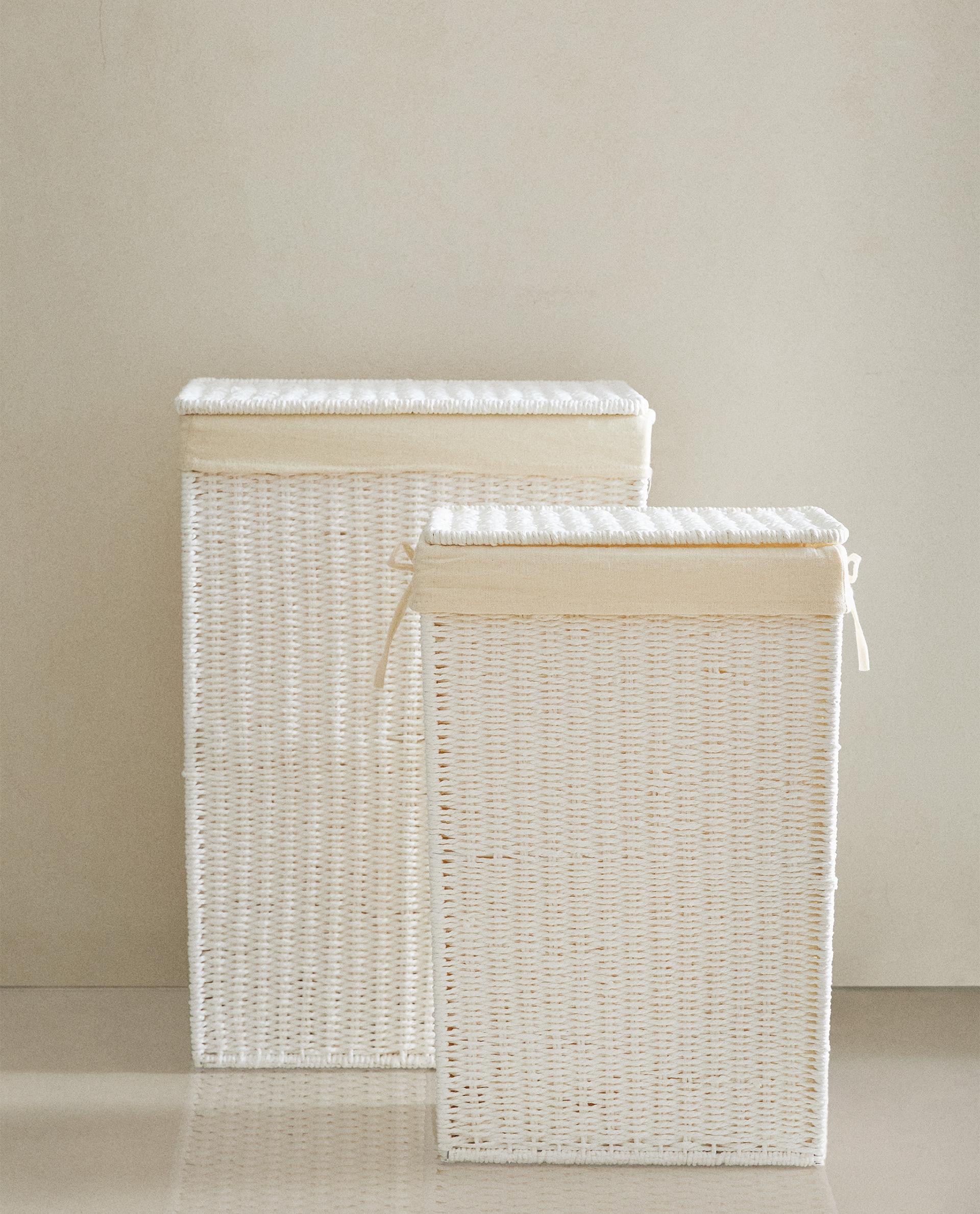 ZARA ザラホーム/蓋付きラウンドバスケット/収納かご/おしゃれ フタ付きラウンドバスケット | Zara Home 日本/Japan