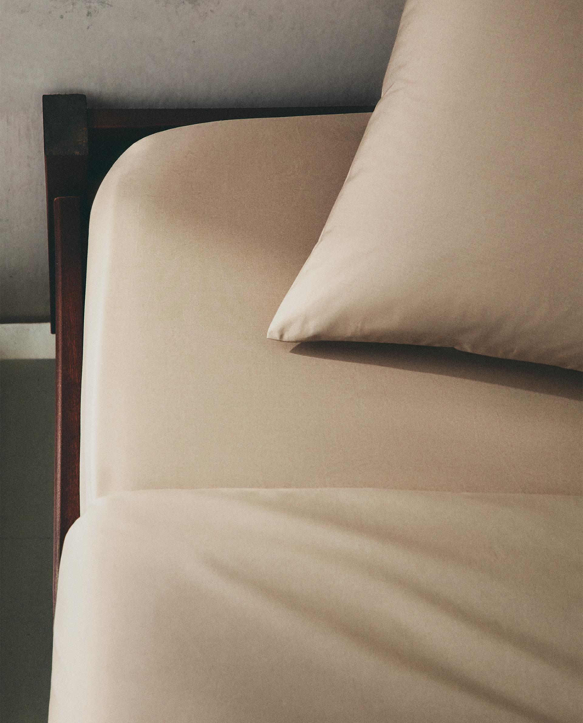 ZARAHOME ボックスシーツ 掛け布団カバー セット グレージュ