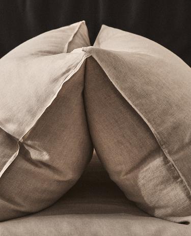 FRONHA DE TRAVESSEIRO DE LINHO LAVADO (160 GxM²)