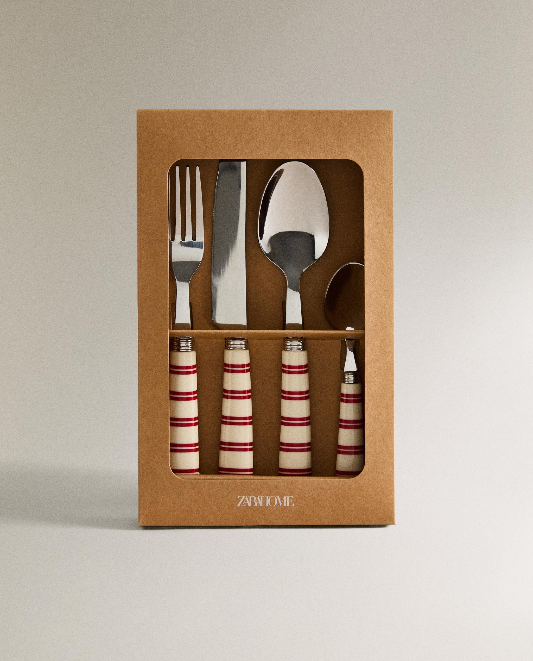 CUTLERY SET WITH STRIPED HANDLE (SET OF 4) product thumbnail 16