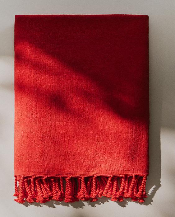 SERVIETTE DE PLAGE COTON FRANGES SERVIETTE DE PLAGE COTON FRANGES