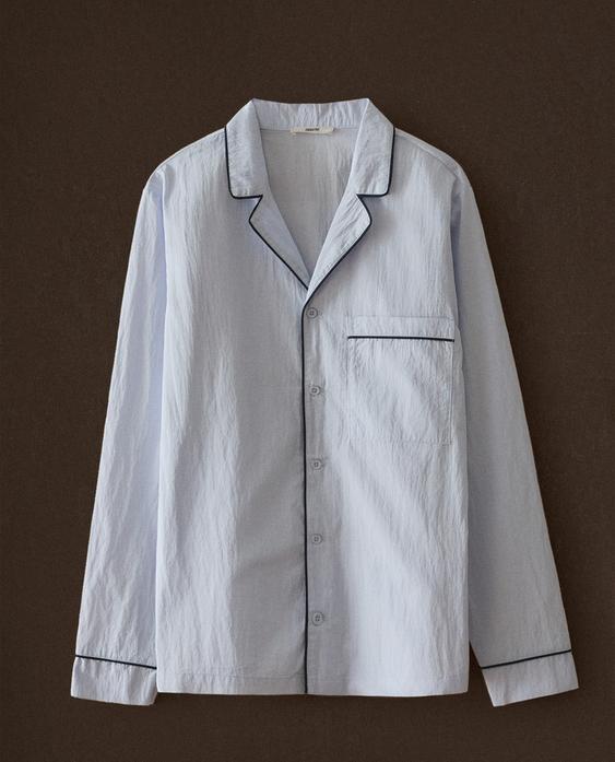 CAMISA PIPING PRETA