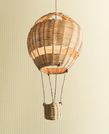 ABAT-JOUR ENFANT PLAFONNIER GLOBE ROTIN