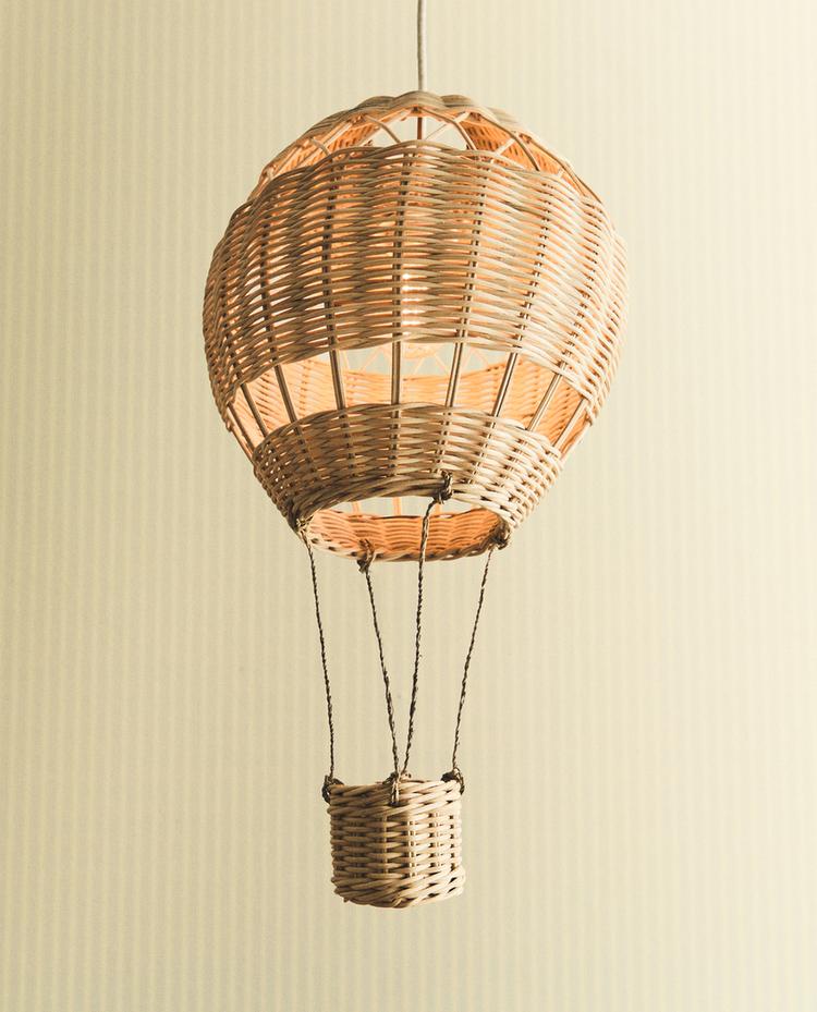 KIDS' BALLOON RATTAN CEILING LAMPSHADE