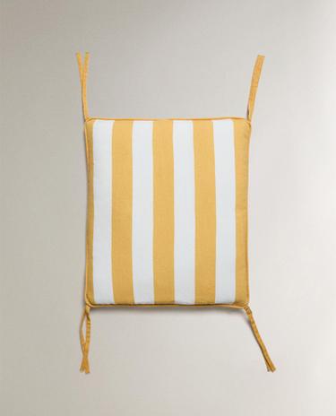 YELLOW STRIPED CHAIR BACK