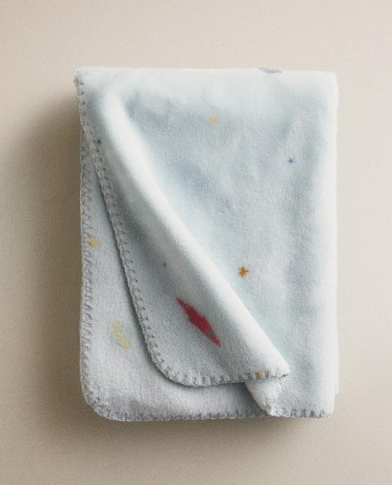 FLEECE SPACE BABY BLANKET