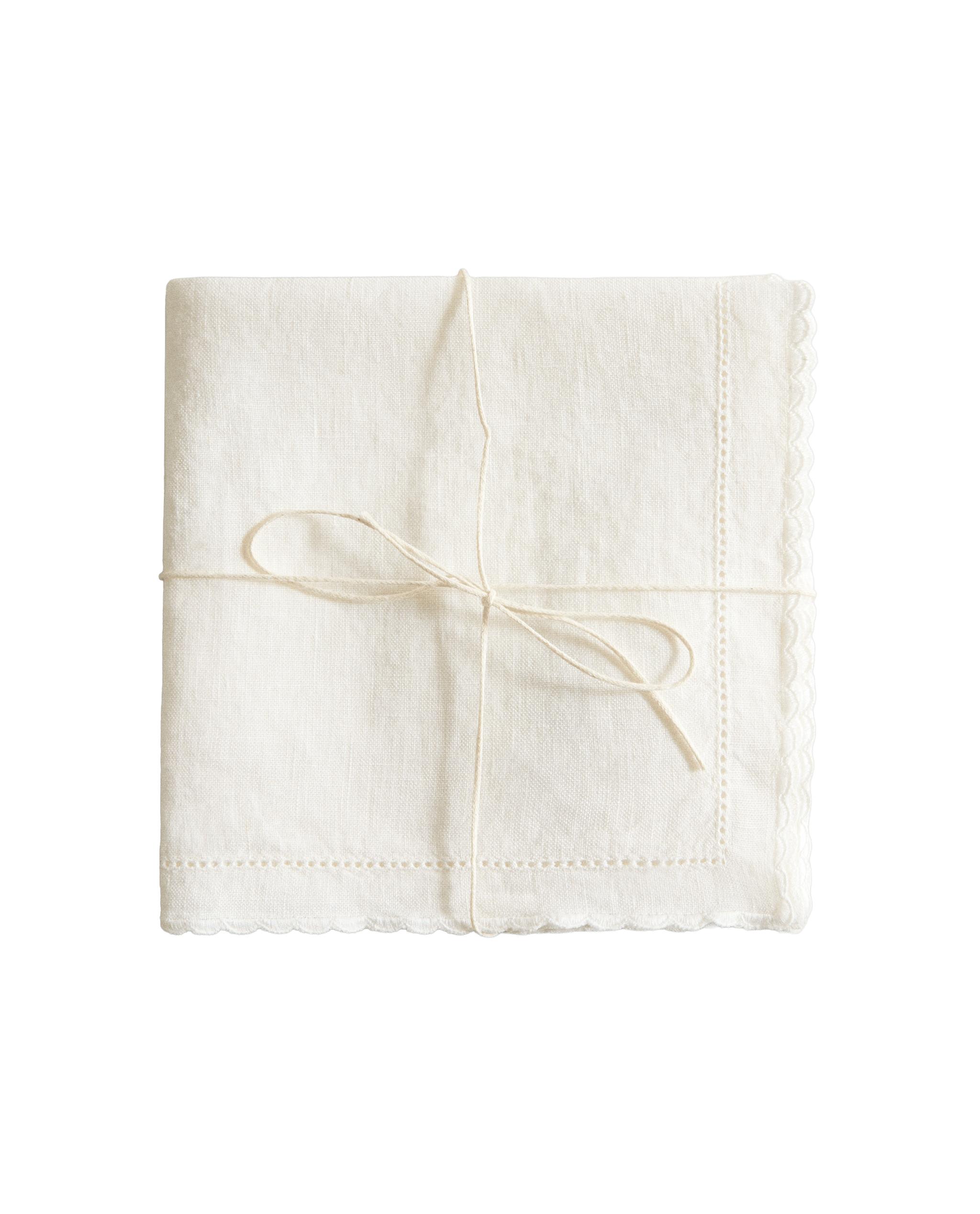 TOWEL WITH EMBROIDERED LINEN BORDER product thumbnail 6