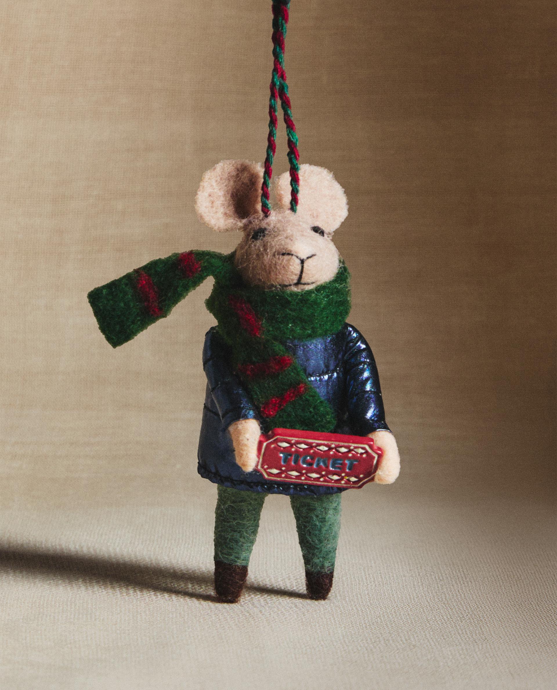 ウール製ネズミのクリスマスツリーオーナメント | Zara Home 日本/Japan