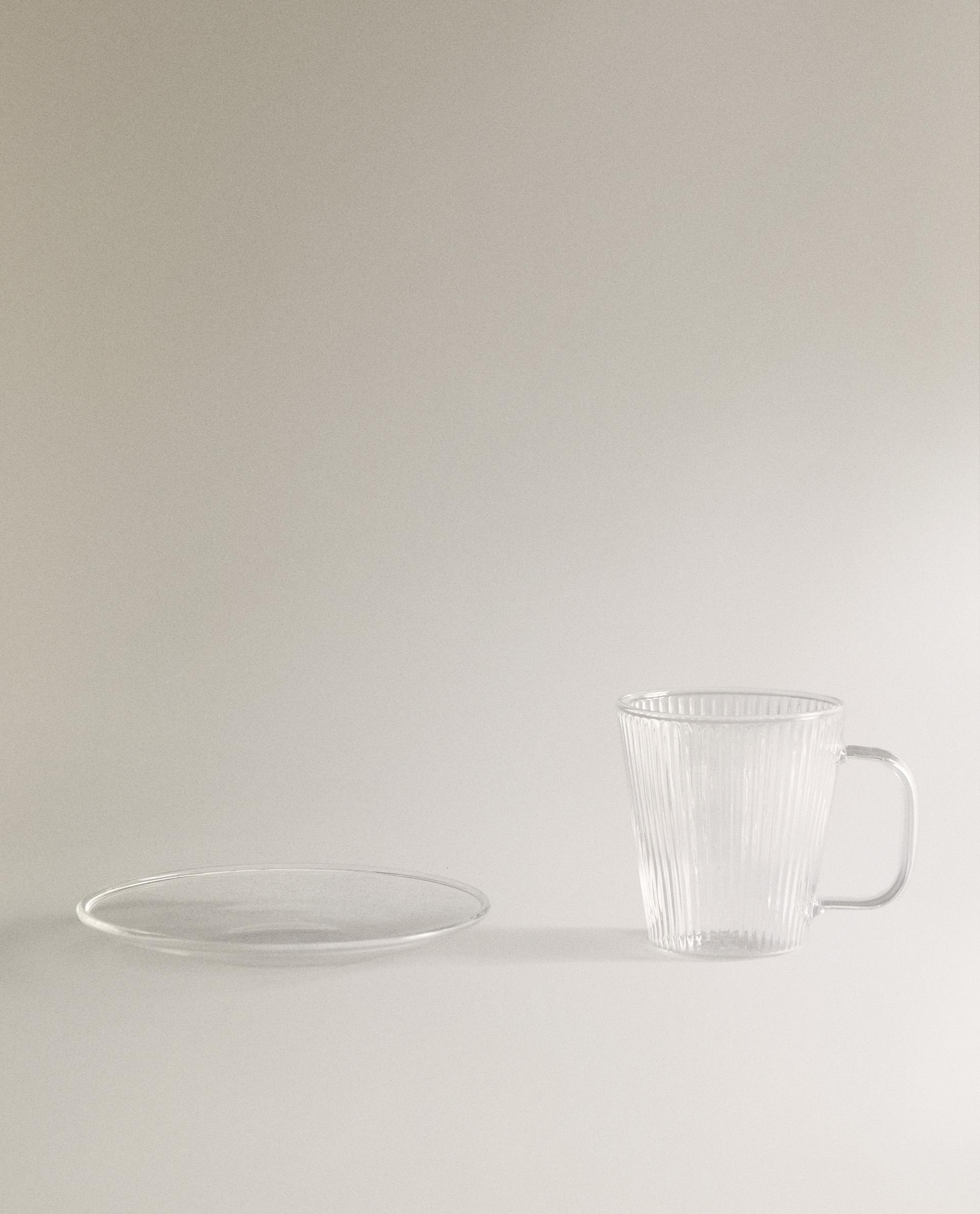 BOROSILICATE GLASS COFFEE CUP AND SAUCER product thumbnail 3