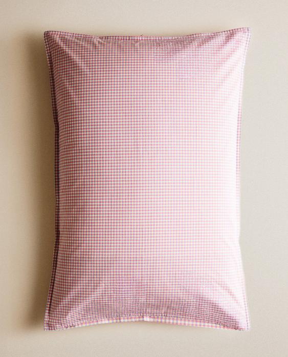 KIDS' COTTON GINGHAM PILLOWCASE KIDS' COTTON GINGHAM PILLOWCASE
