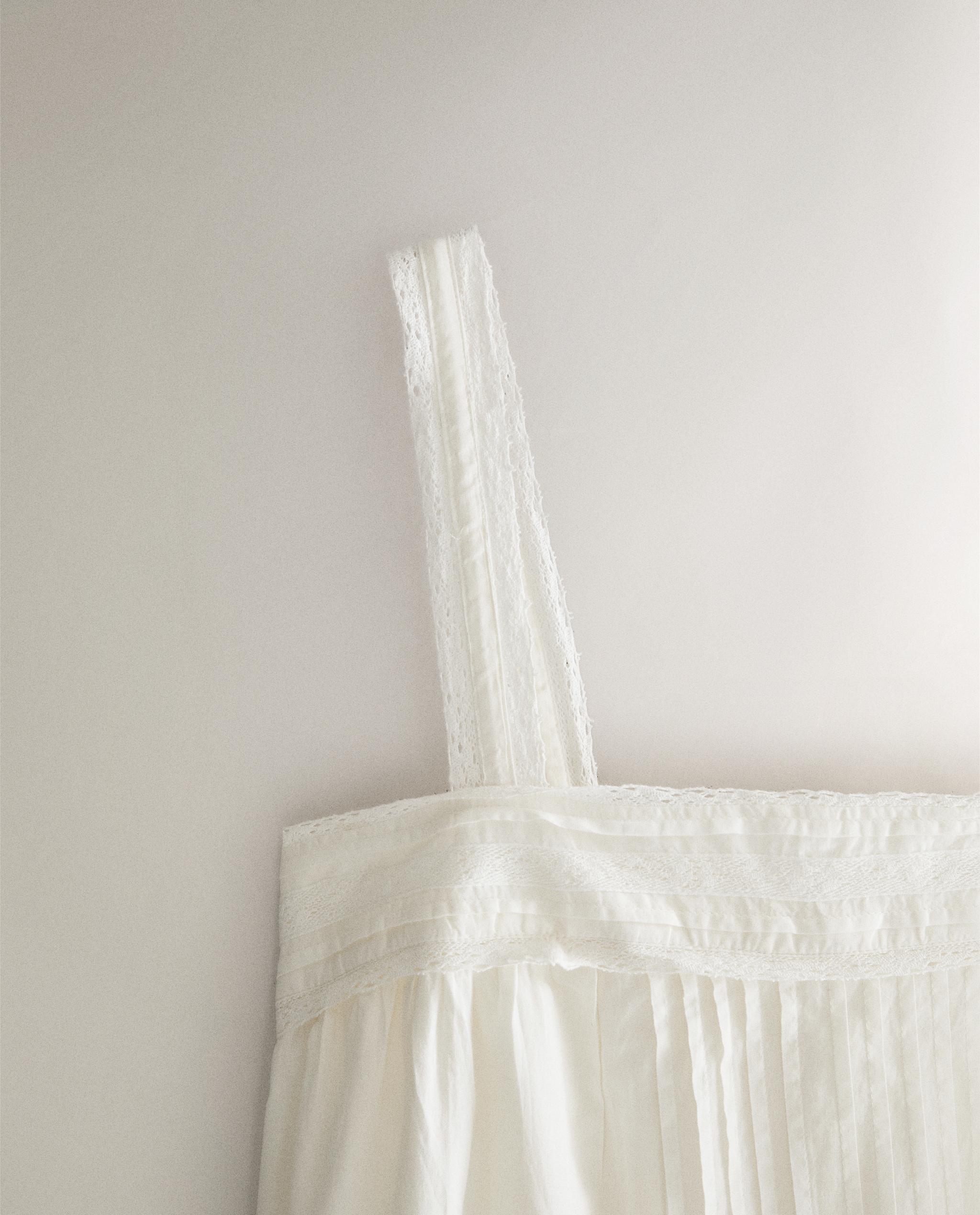 STRAPPY NIGHTDRESS WITH LACE AND PINTUCKS product thumbnail 6