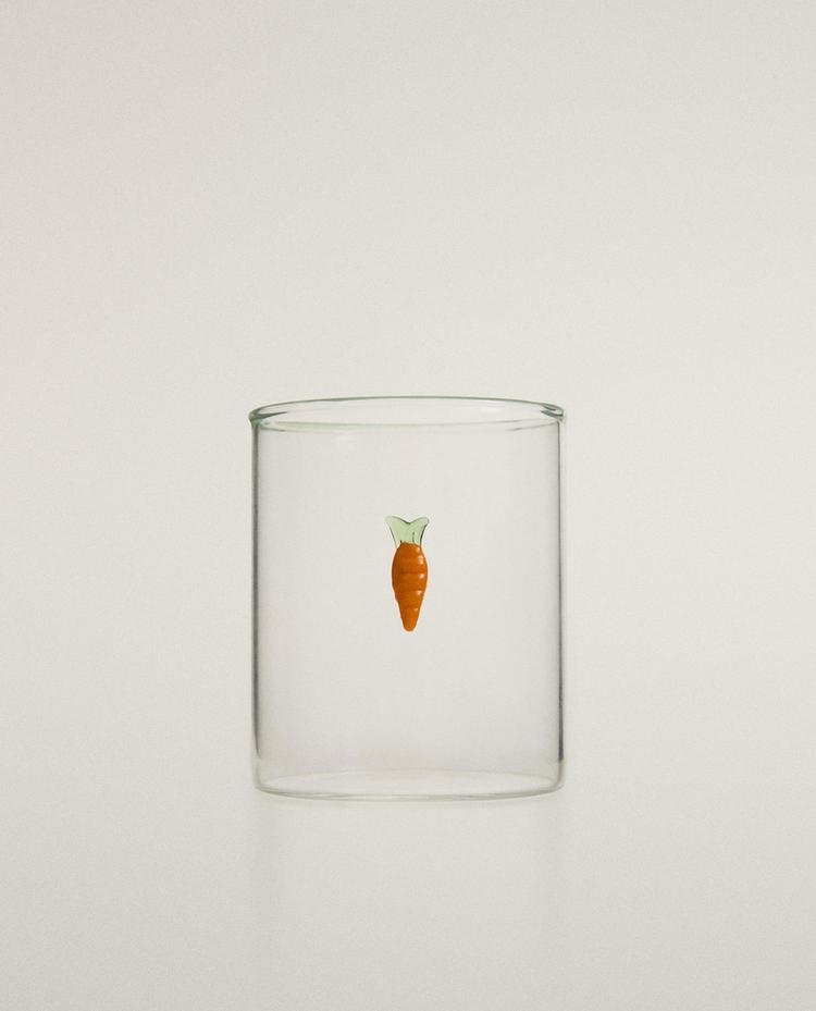 CARROT BOROSILICATE TUMBLER