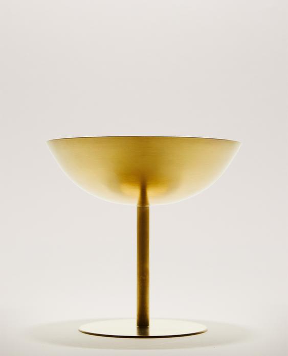 TALL GOLD METAL WINE GLASS