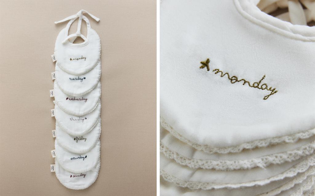 НАГРУДНИК ДЛЯ МЛАДЕНЦА НА НЕДЕЛЮ (НАБОР ИЗ 7 ШТ.)