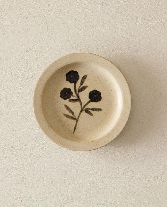 MINI PLATO GRES FLOR