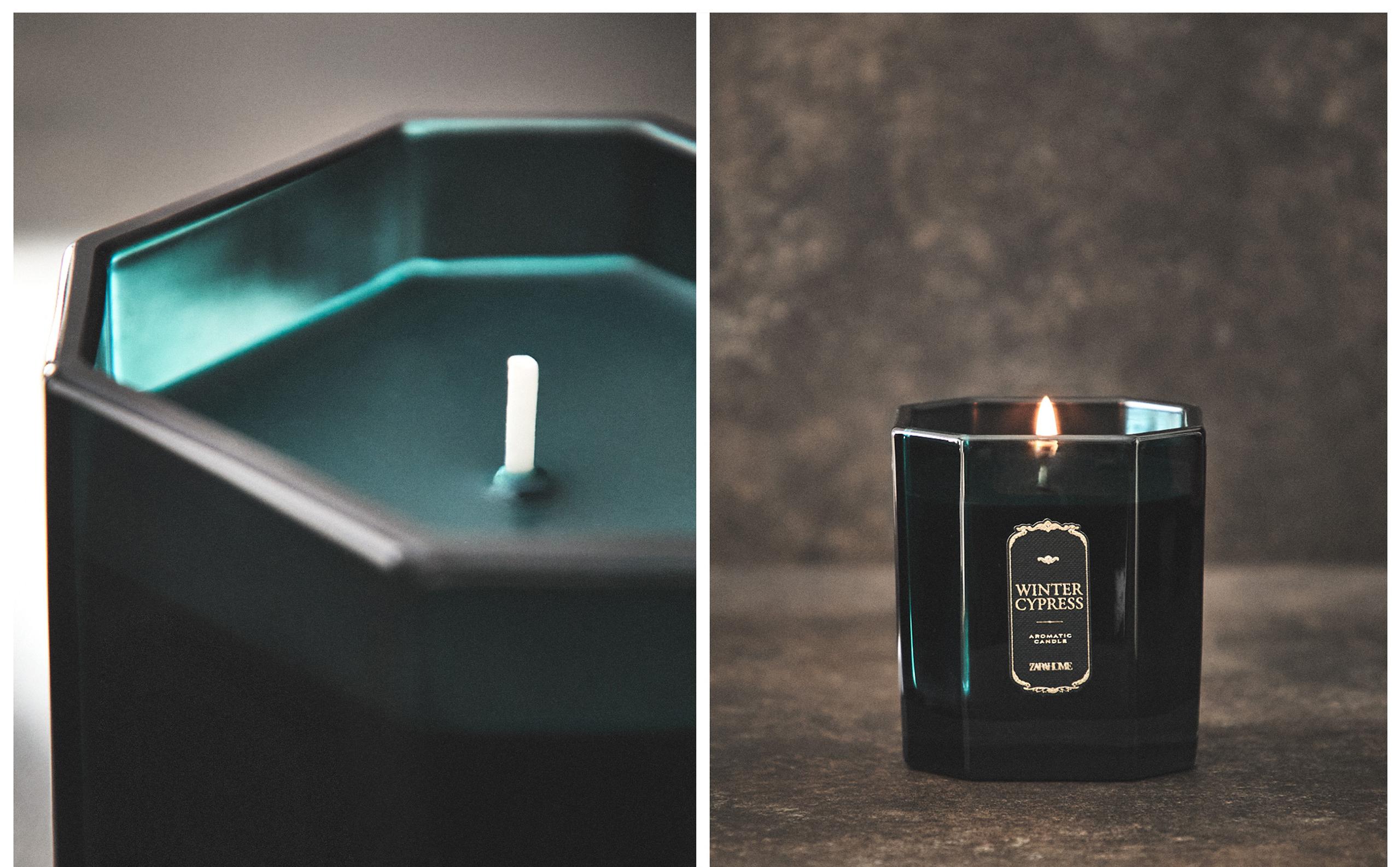 280 G) WINTER CYPRESS SCENTED CANDLE Zara Home United States of