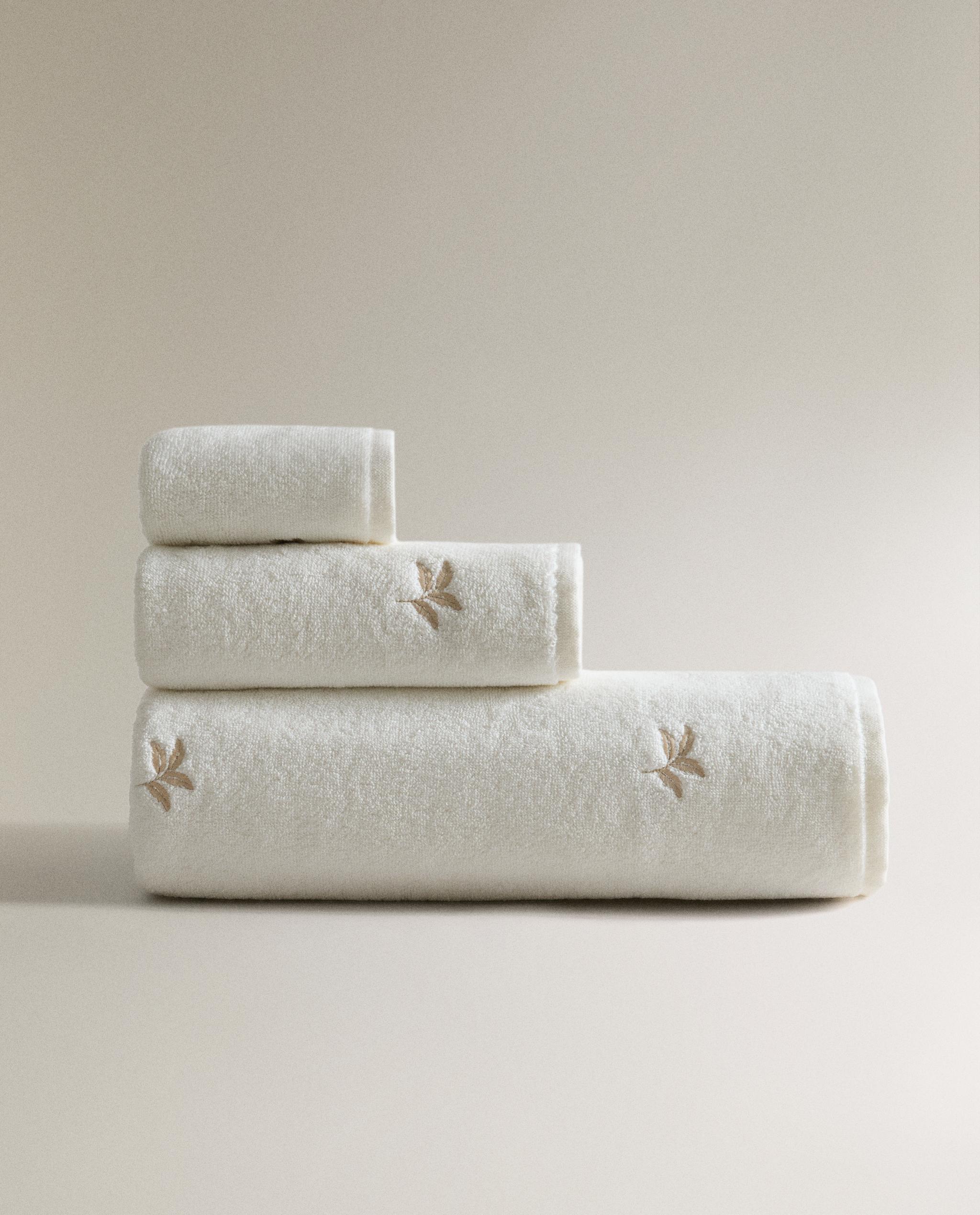 LEAF PRINT COTTON BATH TOWEL product thumbnail 8