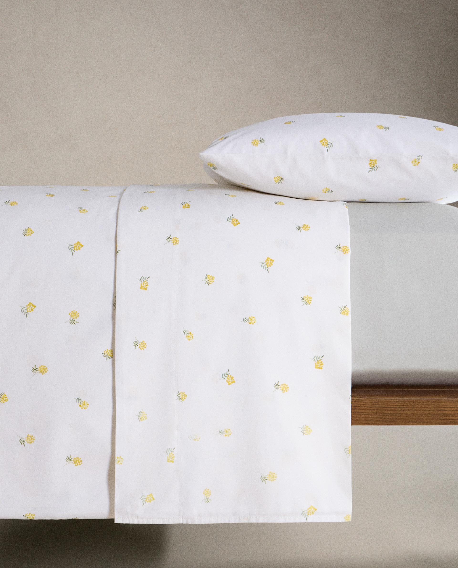 ミモザ プリント コットン 掛け布団カバー | Zara Home 日本/Japan