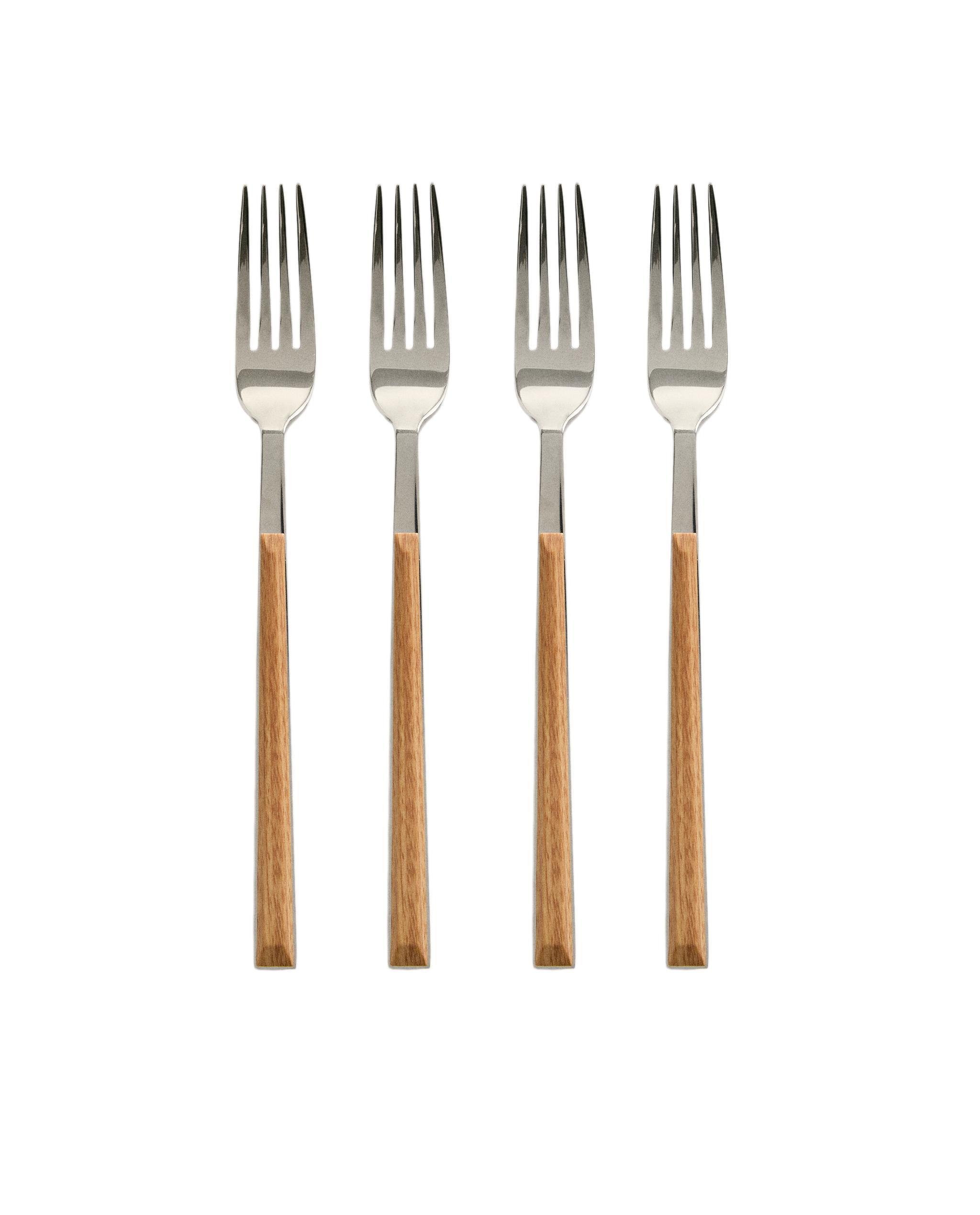 PACK OF FORKS WITH WOOD-EFFECT HANDLES (PACK OF 4) product thumbnail 7