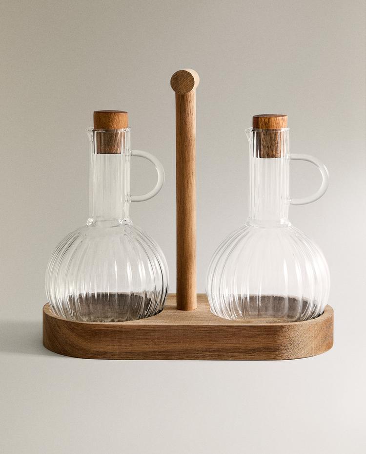 SET ACEITERA BOROSILICATO MADERA