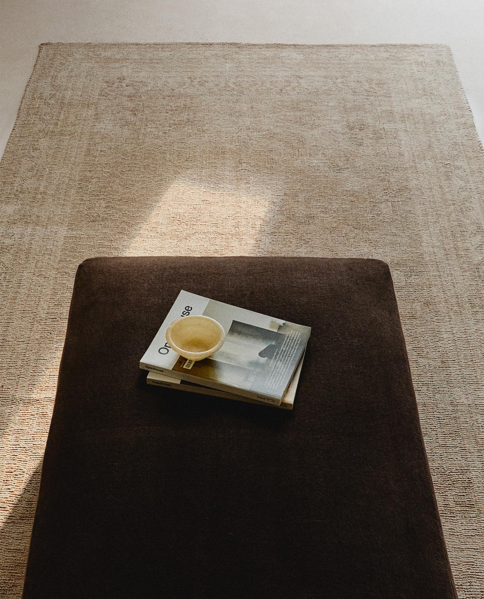 zara ブロックプリント入りラグ ZARA HOME】ラグを新調しました