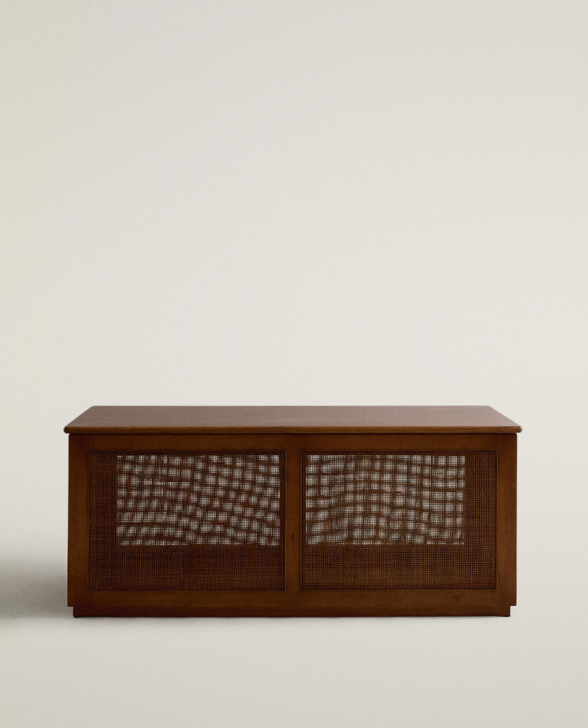 BANQUETTE BOIS ET ROTIN — Zara Home