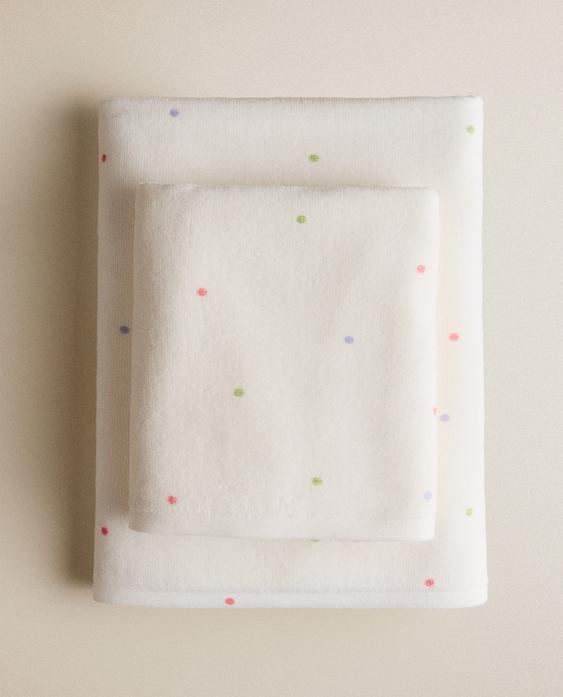 KIDS' VELOUR DOTTED TOWEL
