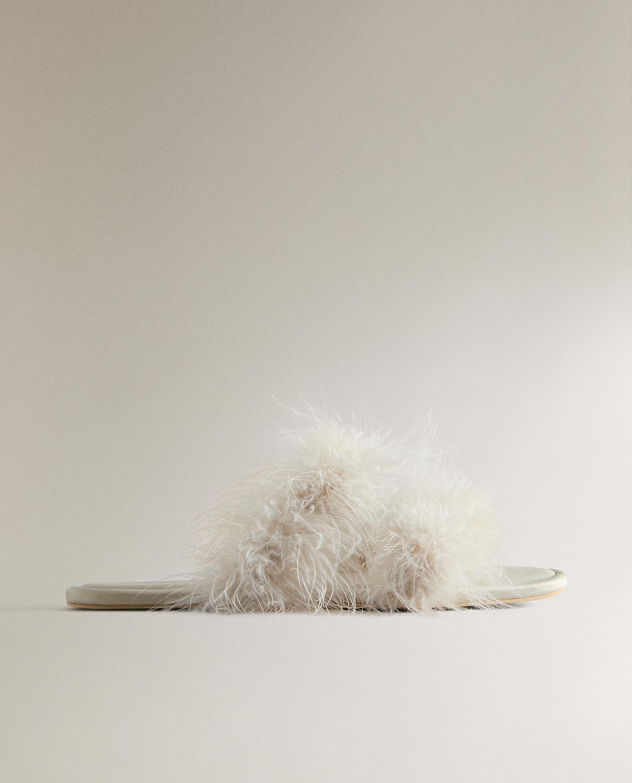 OPEN SLIPPERS WITH FEATHERS product thumbnail 7