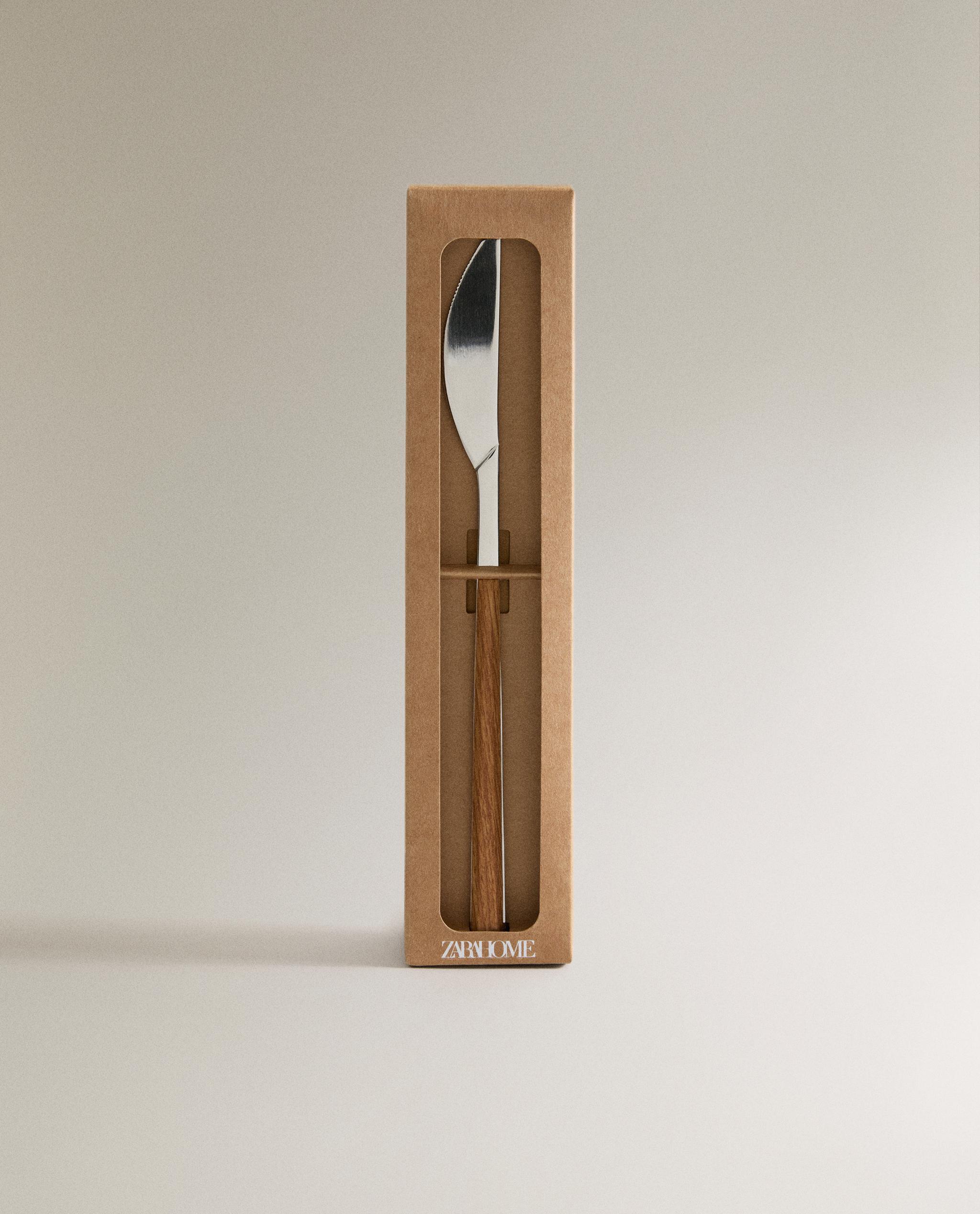 PACK OF KNIVES WITH WOOD-EFFECT HANDLES (PACK OF 4) product thumbnail 5