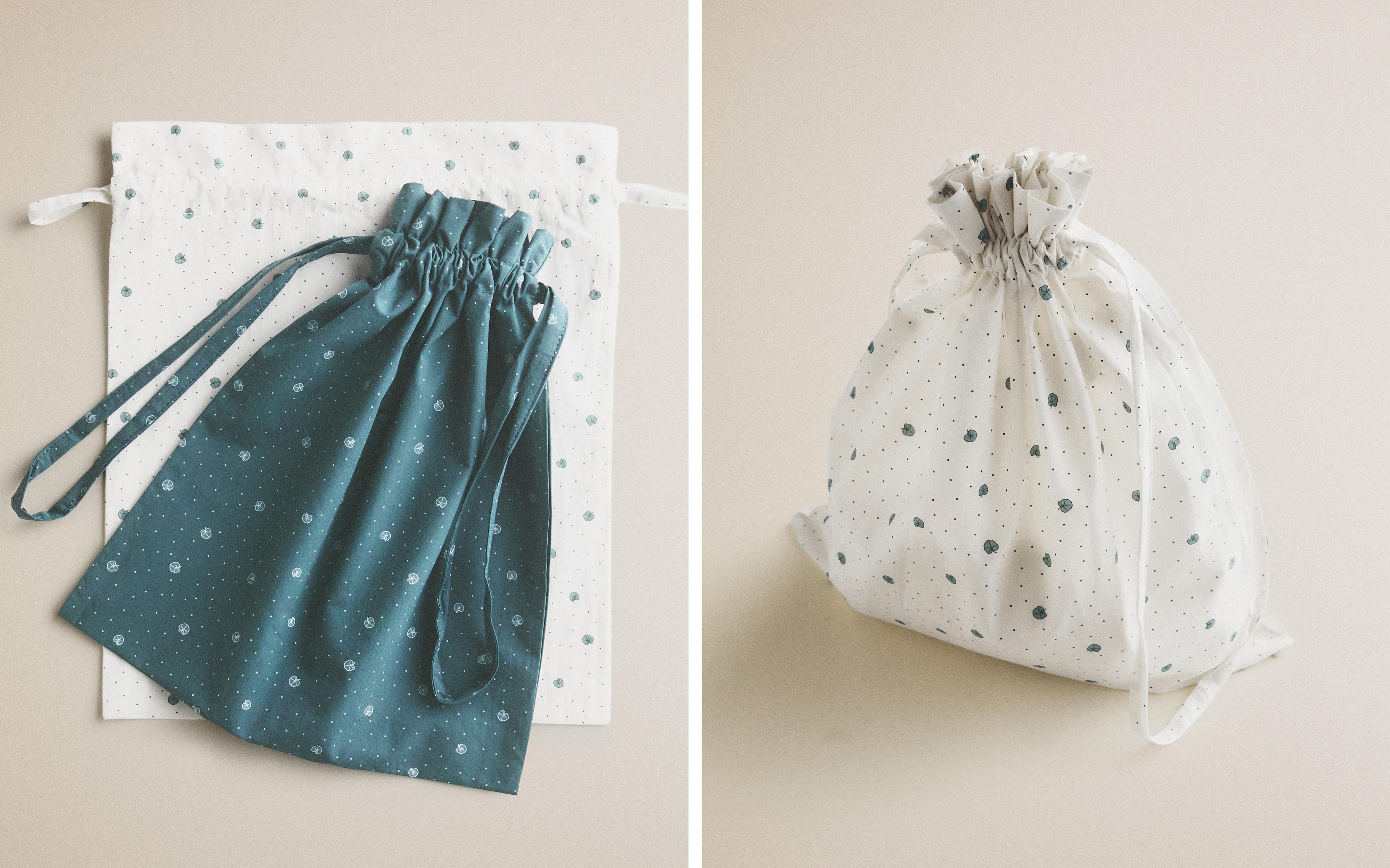 KIDS' LEAF PRINT COTTON LAUNDRY BAG product thumbnail 8