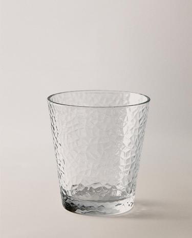 VASO VIDRIO RELIEVE ABEJA