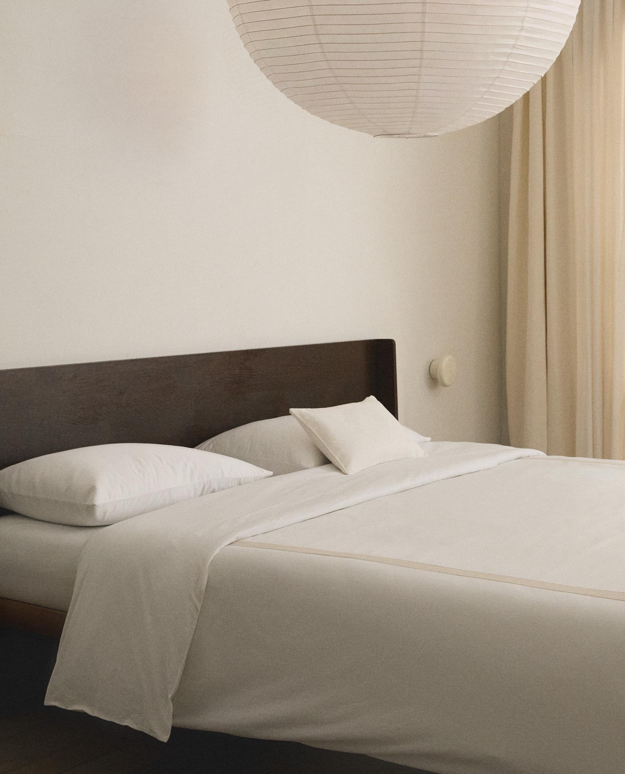 COTTON DUVET COVER WITH LINEN BORDER product thumbnail 9