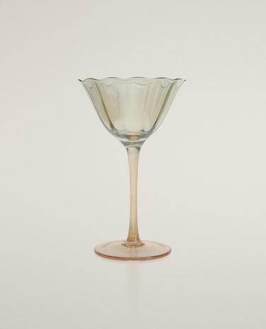 TAÇA DE COCKTAIL EM VIDRO COM BOCA DE SINO