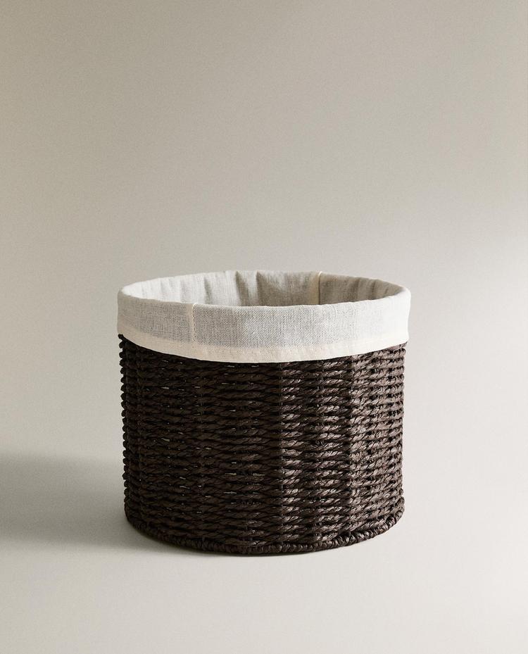 ROUND BASKET WITH COTTON LINING ROUND BASKET WITH COTTON LINING