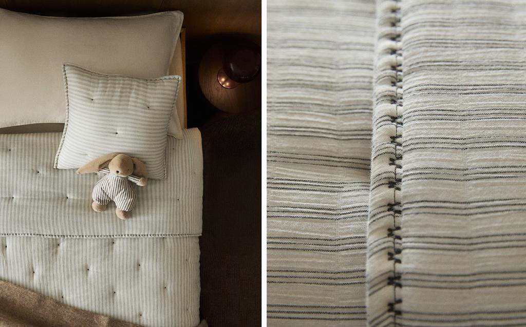 TRAPUNTA BAMBINI COTONE RIGHE SOTTILI TRAPUNTA BAMBINI COTONE RIGHE SOTTILI