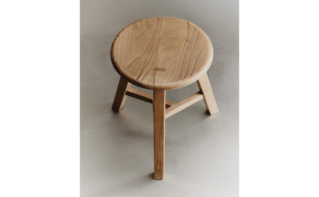 ELM WOOD STOOL