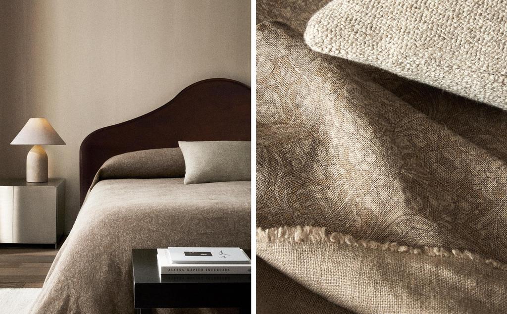 MORRIS & CO. LINEN BEDSPREAD